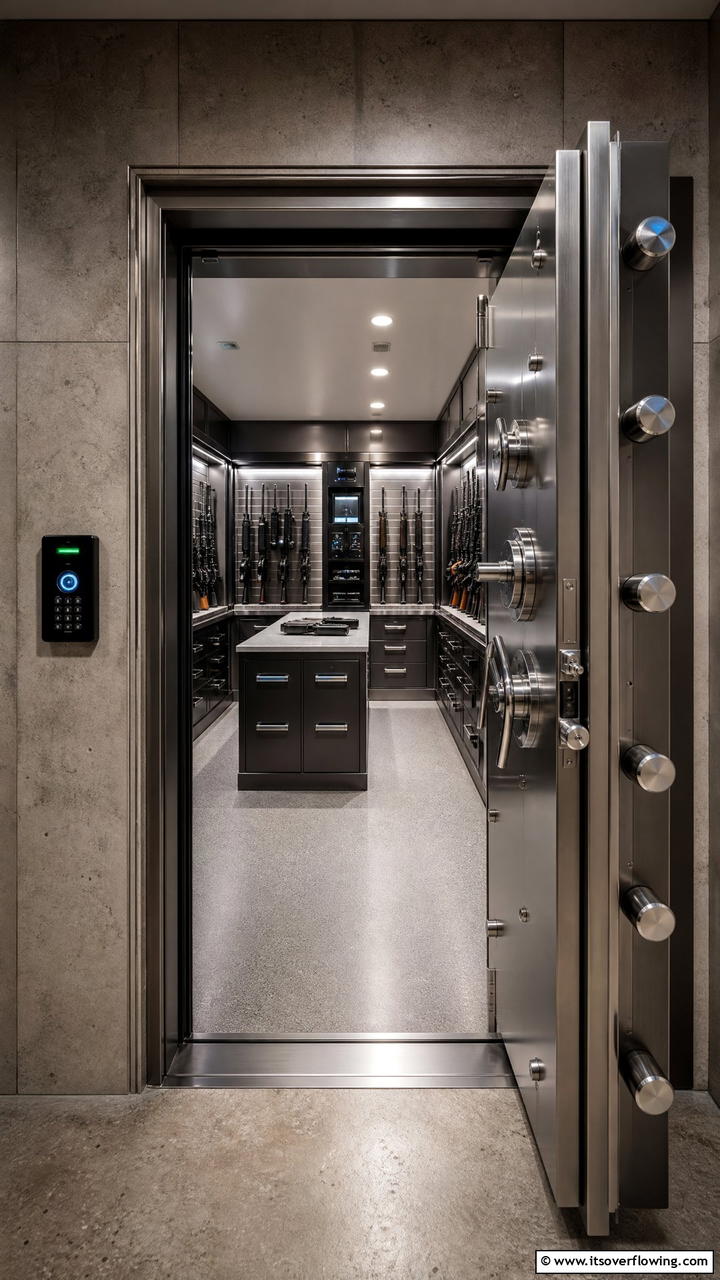 Safe Room Integration - 25 Man Cave Gun Room Ideas for the Ultimate Space