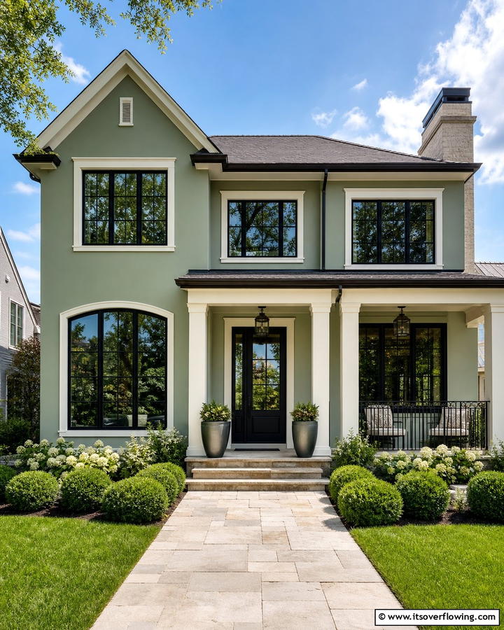 Sage Green Accent Walls - 21 Sage Green Exterior Home Designs for Curb Appeal Refresh