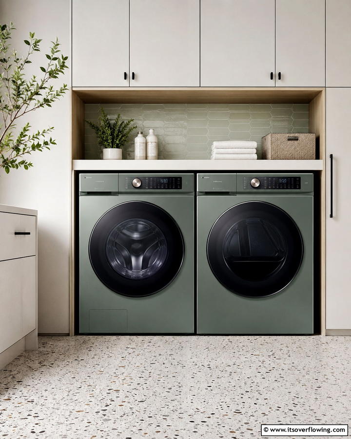 Sage Green Appliances - 25 Sage Green Laundry Room Ideas for a Fresh Look