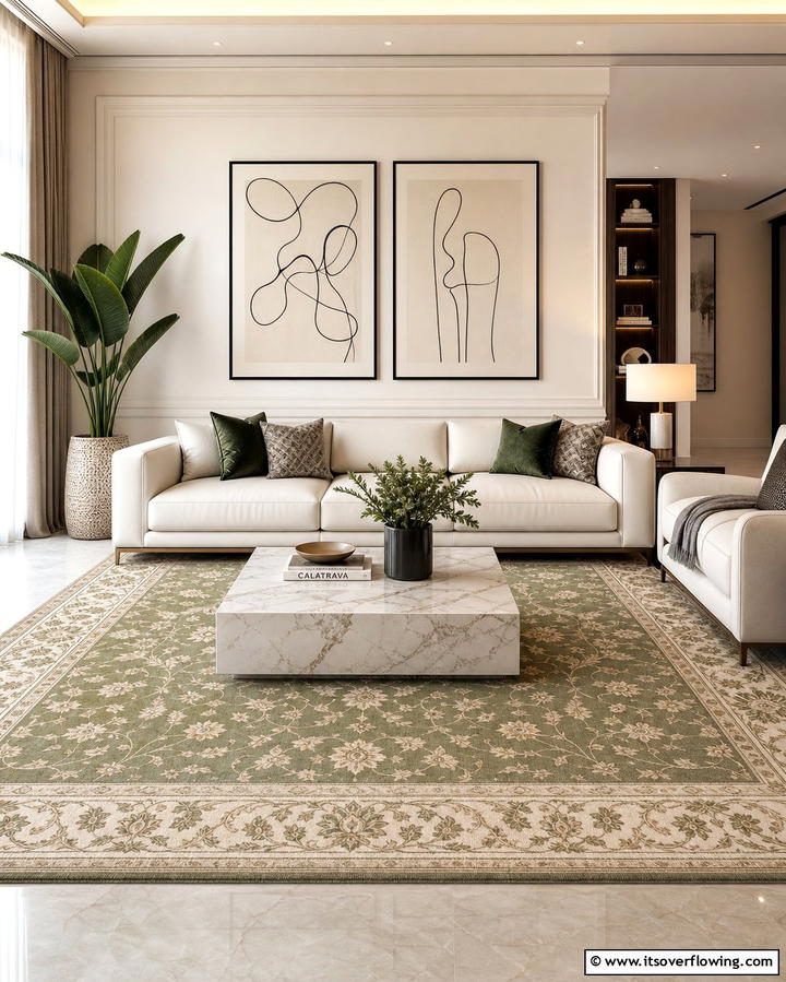 Sage Green Area Rug - 25 Sage Green Decor Ideas for a Calming and Stylish Home
