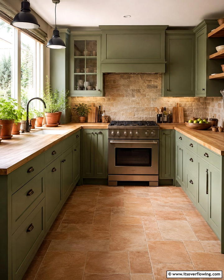 Sage Green Cabinets for a Natural Look - 25 Painting Kitchen Cabinet Ideas for a Fresh Look