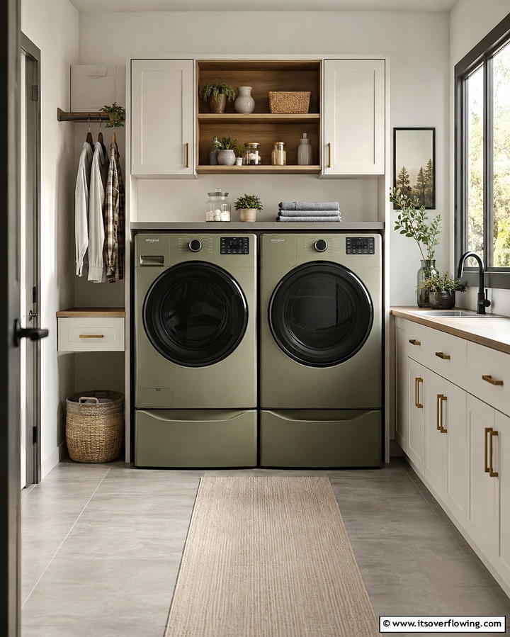 Sage Green Cabinets for a Refreshing Look - 25 Sage Green Laundry Room Ideas for a Fresh Look