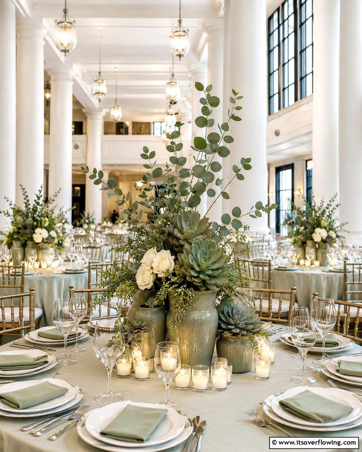 Sage Green Centerpieces - 25 Sage Green Wedding Ideas for a Timeless Celebration