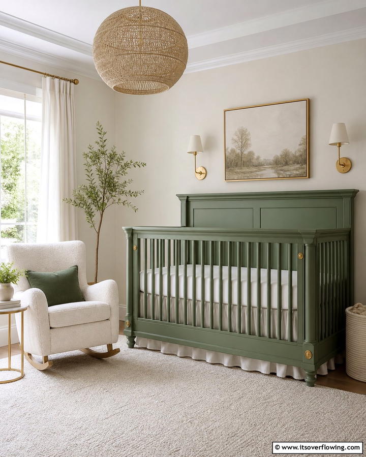 Sage Green Crib - 25 Sage Green Nursery Ideas for a Peaceful Baby Room