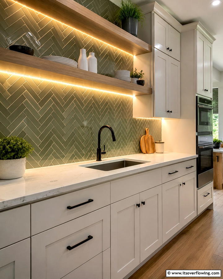Sage Green Flooring for a Subtle Base - 25 Sage Green Laundry Room Ideas for a Fresh Look
