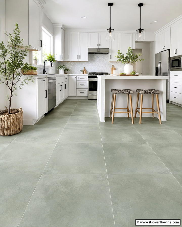 Sage Green Flooring - 25 Sage Green Laundry Room Ideas for a Fresh Look