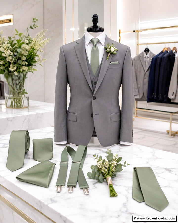 Sage Green Groomsmen Accessories - 25 Sage Green Wedding Ideas for a Timeless Celebration