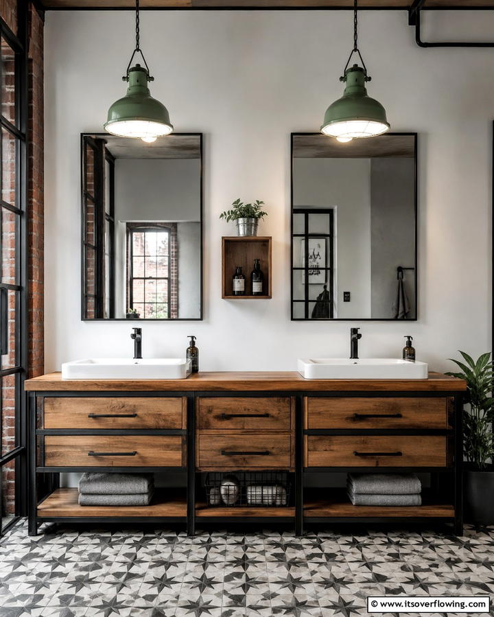 Sage Green Lighting Fixtures for a Unique Accent - 25 Sage Green Bathroom Ideas for a Fresh and Calming Space