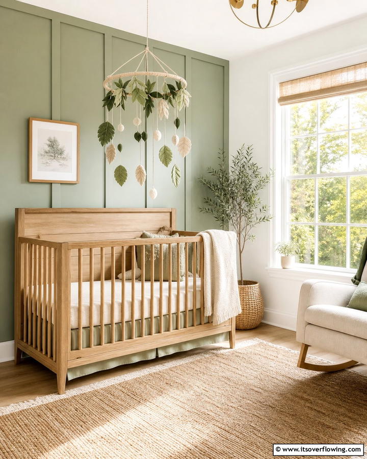 Sage Green Mobile - 25 Sage Green Nursery Ideas for a Peaceful Baby Room