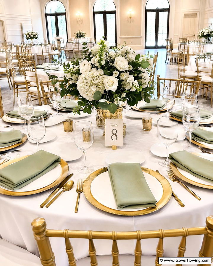 Sage Green Napkins - 25 Sage Green Wedding Ideas for a Timeless Celebration