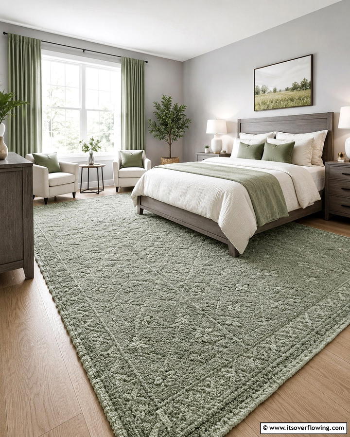 Sage Green Rugs with Grey Walls - 25 Sage Green and Grey Bedroom Ideas for a Serene Retreat