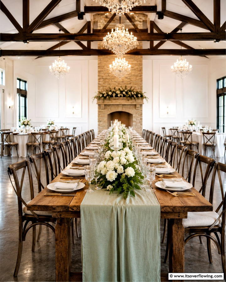 Sage Green Table Runners - 25 Sage Green Wedding Ideas for a Timeless Celebration