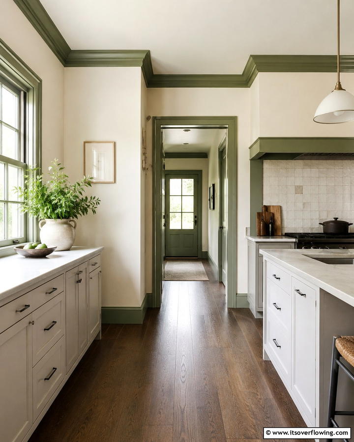 Sage Green Trim and Molding - 25 Sage Green Laundry Room Ideas for a Fresh Look