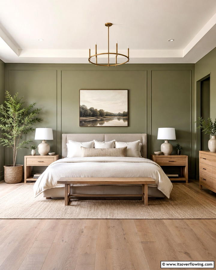 Sage Green Walls for a Serene Ambiance - 30 Green Bedroom Decor Ideas for Calming Retreats