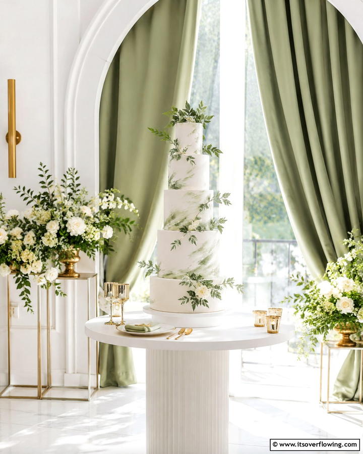 Sage Green Wedding Cake Accents - 25 Sage Green Wedding Ideas for a Timeless Celebration