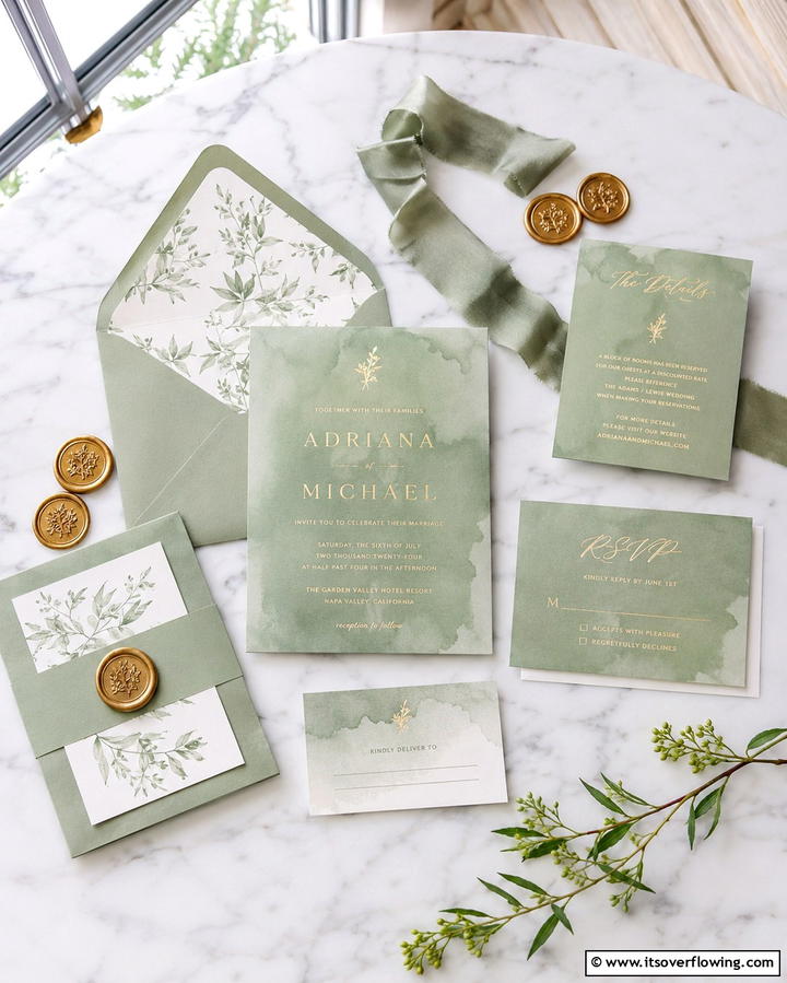Sage Green Wedding InvitationsExact - 25 Sage Green Wedding Ideas for a Timeless Celebration