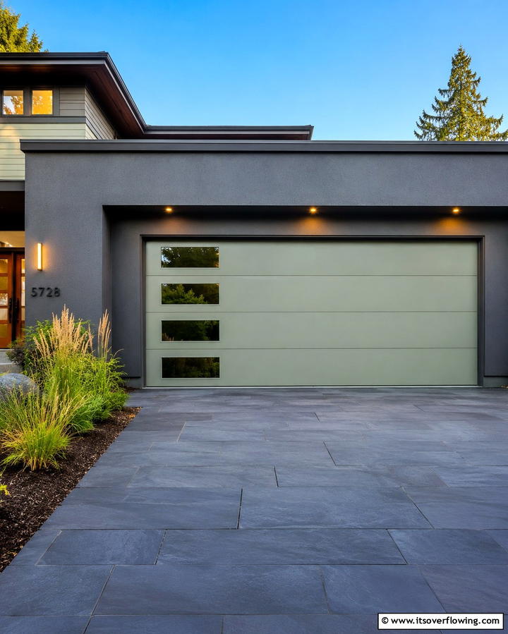 Sage Green for Modern Elegance - 25 Green Garage Door Ideas for a Stylish Exterior