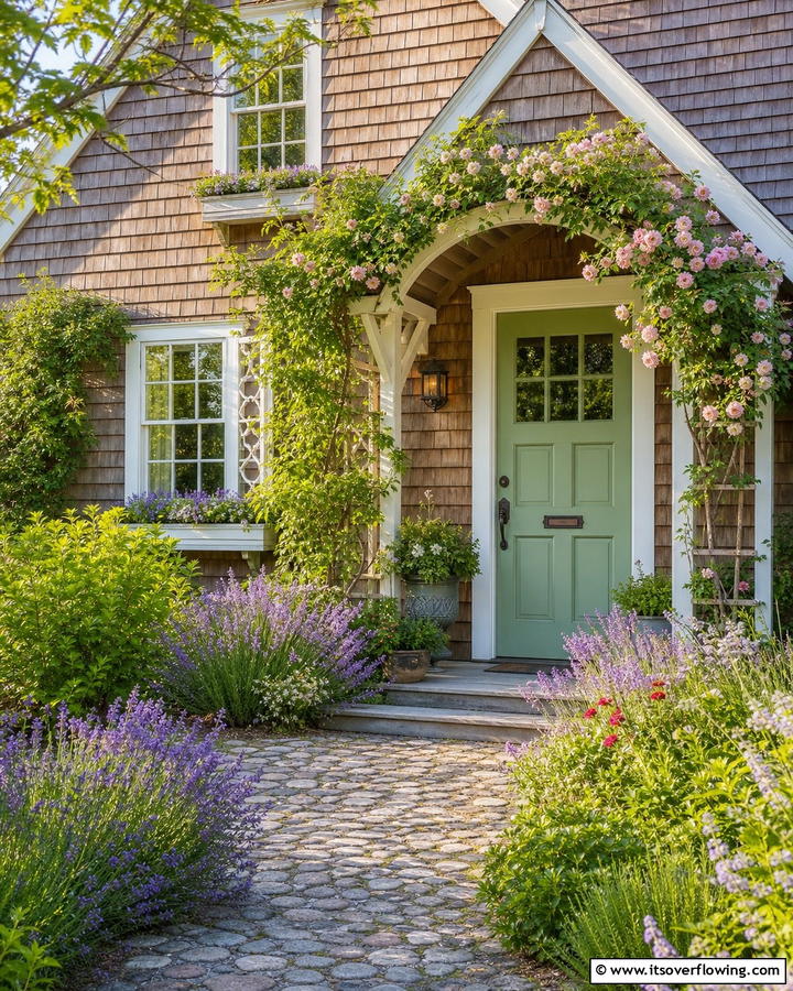Sage Green for a Soft Natural Touch - 20 Green Front Door Ideas to Welcome Guests in Style