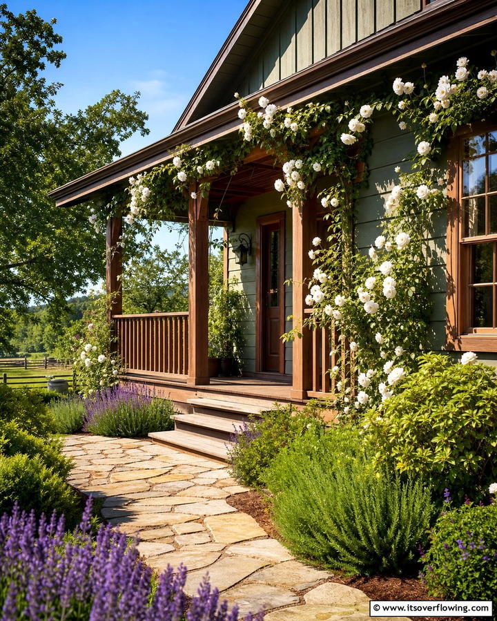 Sage Green with Brown Trim for a Rustic Cottage Appeal - 25 Sage Green House With Brown Trim Ideas for Curb Appeal