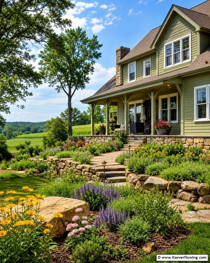 Sage Green with Natural Landscapes - 21 Sage Green Exterior Home Designs for Curb Appeal Refresh
