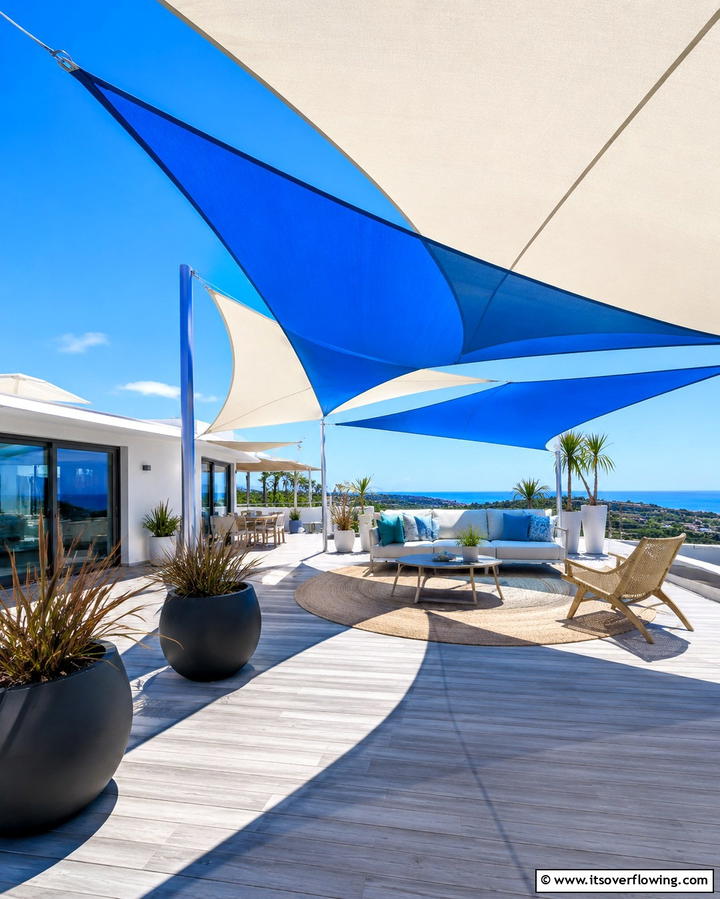 Sail Shade Awnings - 25 Stunning Deck Awning Ideas for Outdoor Living