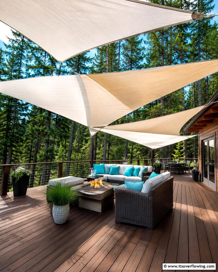 Sail Shade Covers - 25 Pergola Cover Ideas for Stylish Outdoor Living Spaces