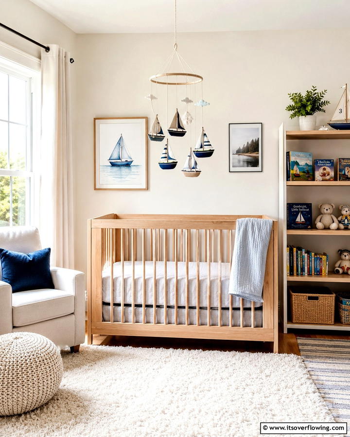 Sailboat Mobile - 25 Nautical Nursery Ideas for a Coastal Vibe
