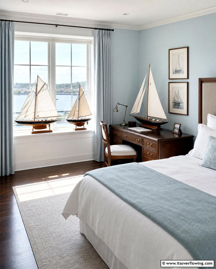 Sailboat Models - 25 Ocean-themed Bedroom Ideas for a Serene and Relaxing Space