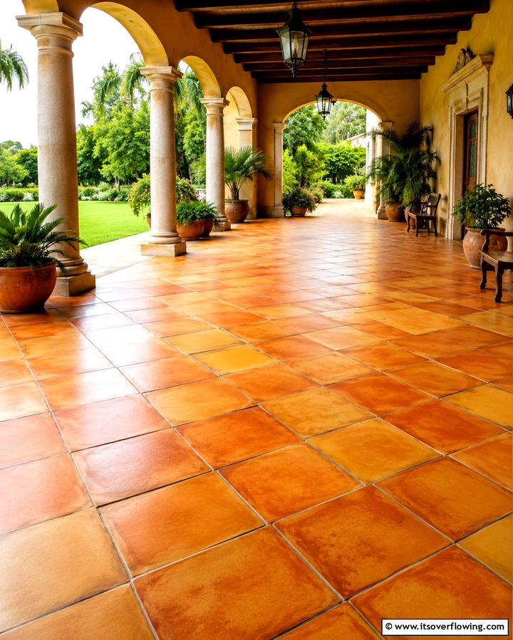 Saltillo Tile Flooring - 25 Spanish Style Home Exterior Ideas for Curb Appeal