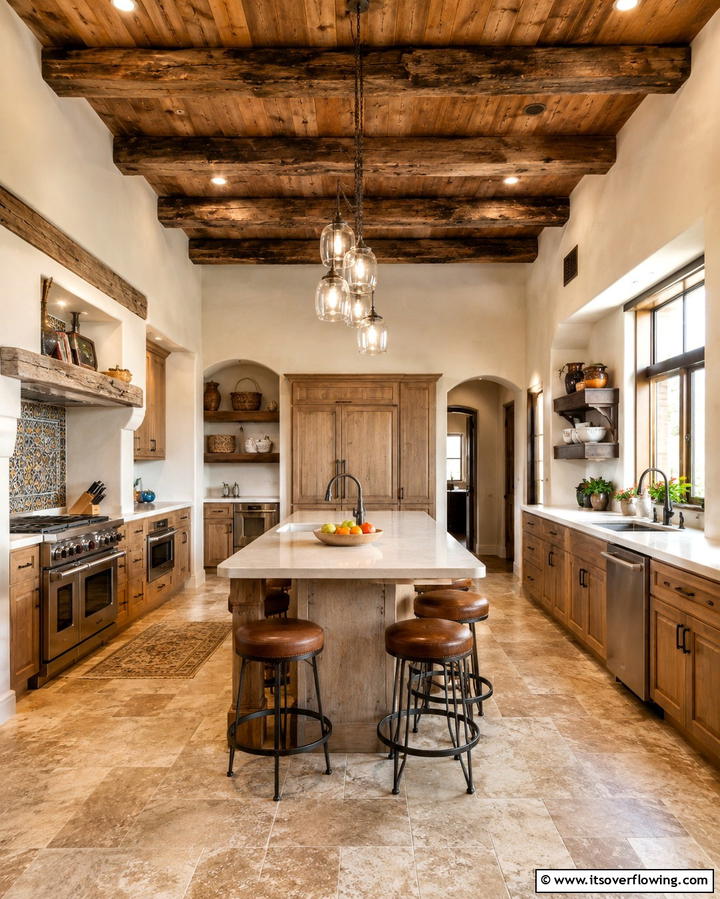 Saltillo Tiles for Authenticity - 25 Southwestern Kitchen Ideas for a Warm Appeal