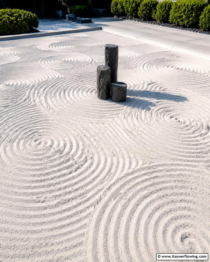Sand and Gravel Patterns - 25 Zen Garden Ideas for a Peaceful Outdoor Retreat