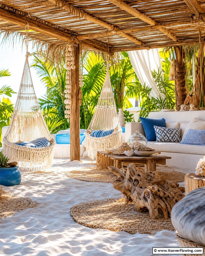 Sand for Beach Vibes - 20 Pergola Flooring Ideas to Enhance Your Outdoor Space