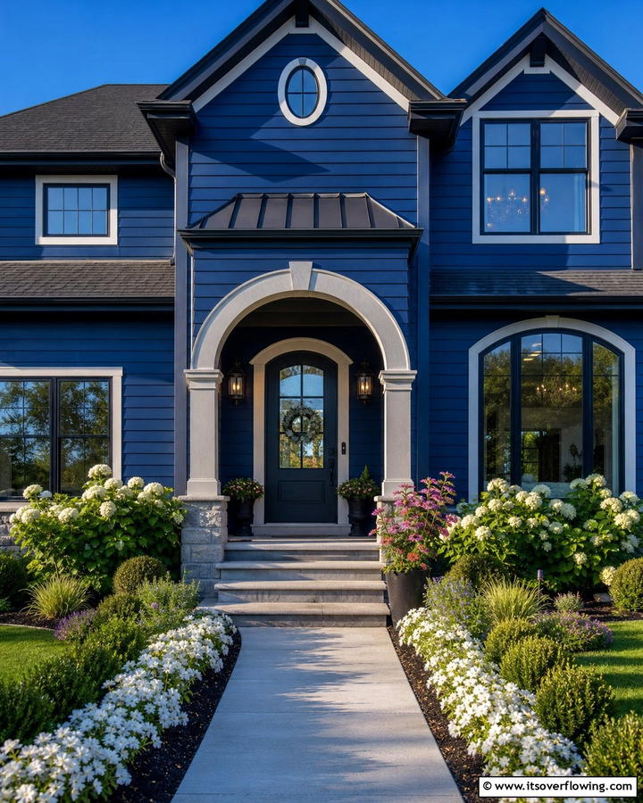 Sapphire Shine - 20 Midnight Blue and Dark Blue House Siding Colors