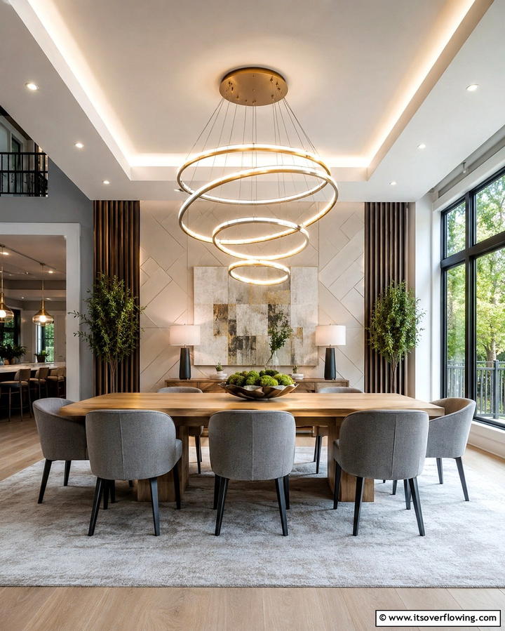 Saturn Ring Chandelier - 25 Space-Themed Room Ideas for Kids and Adults