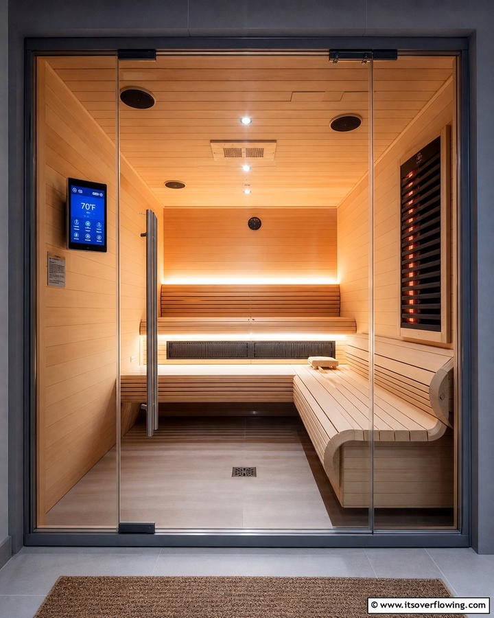Sauna with Smart Technology - 20 Sauna Room Design Ideas for a Luxurious Home Spa