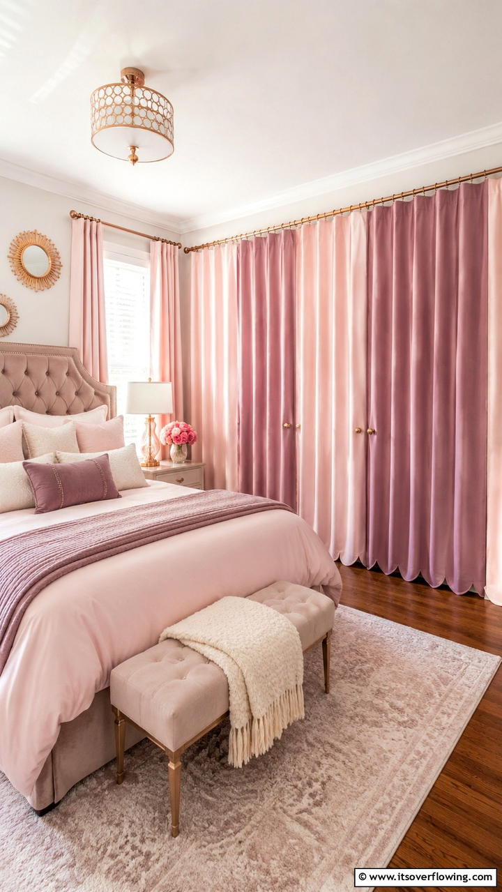 Scalloped Edge Sophistication - 30 Closet Curtain Ideas for Stylish and Practical Storage