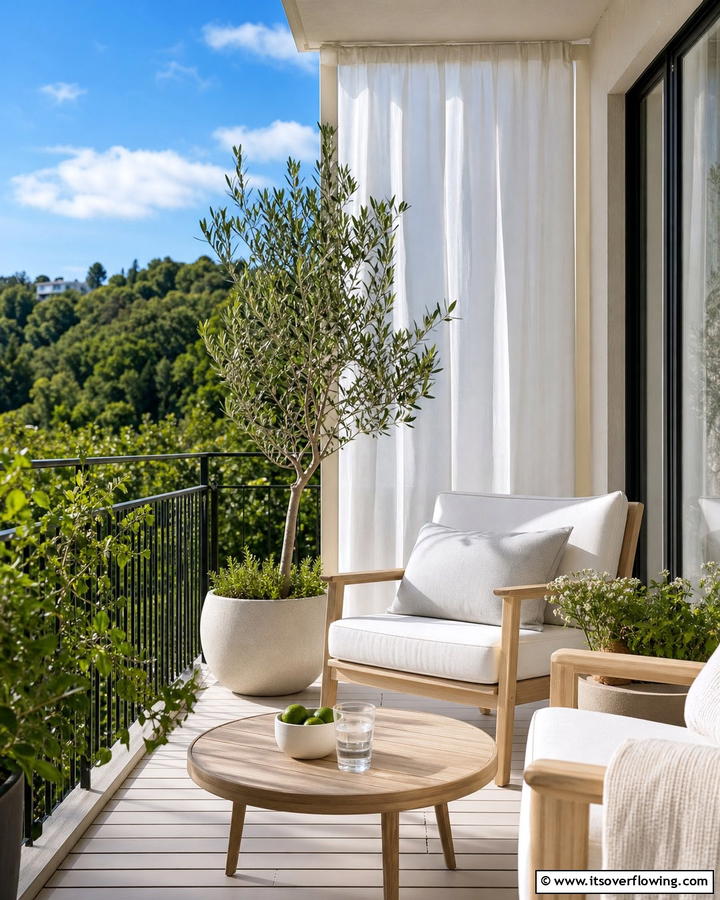 Scandi Style Minimalism - 21 Small Balcony Decor Ideas for Cozy Outdoor Retreats