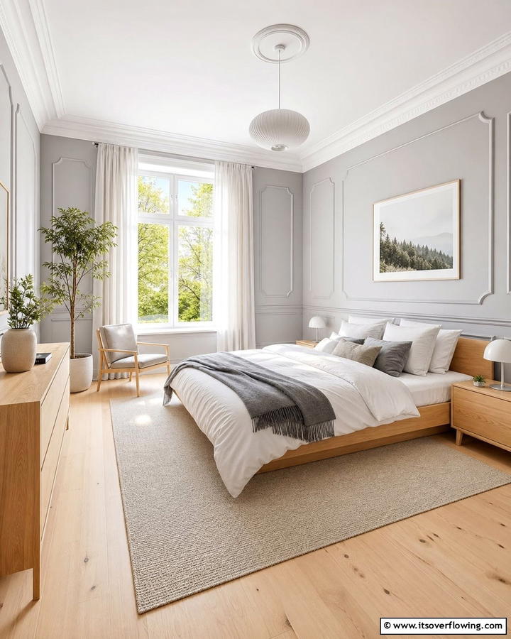 Scandinavian Clean Lines - 30 Wall Molding Ideas to Elevate Your Interior Design