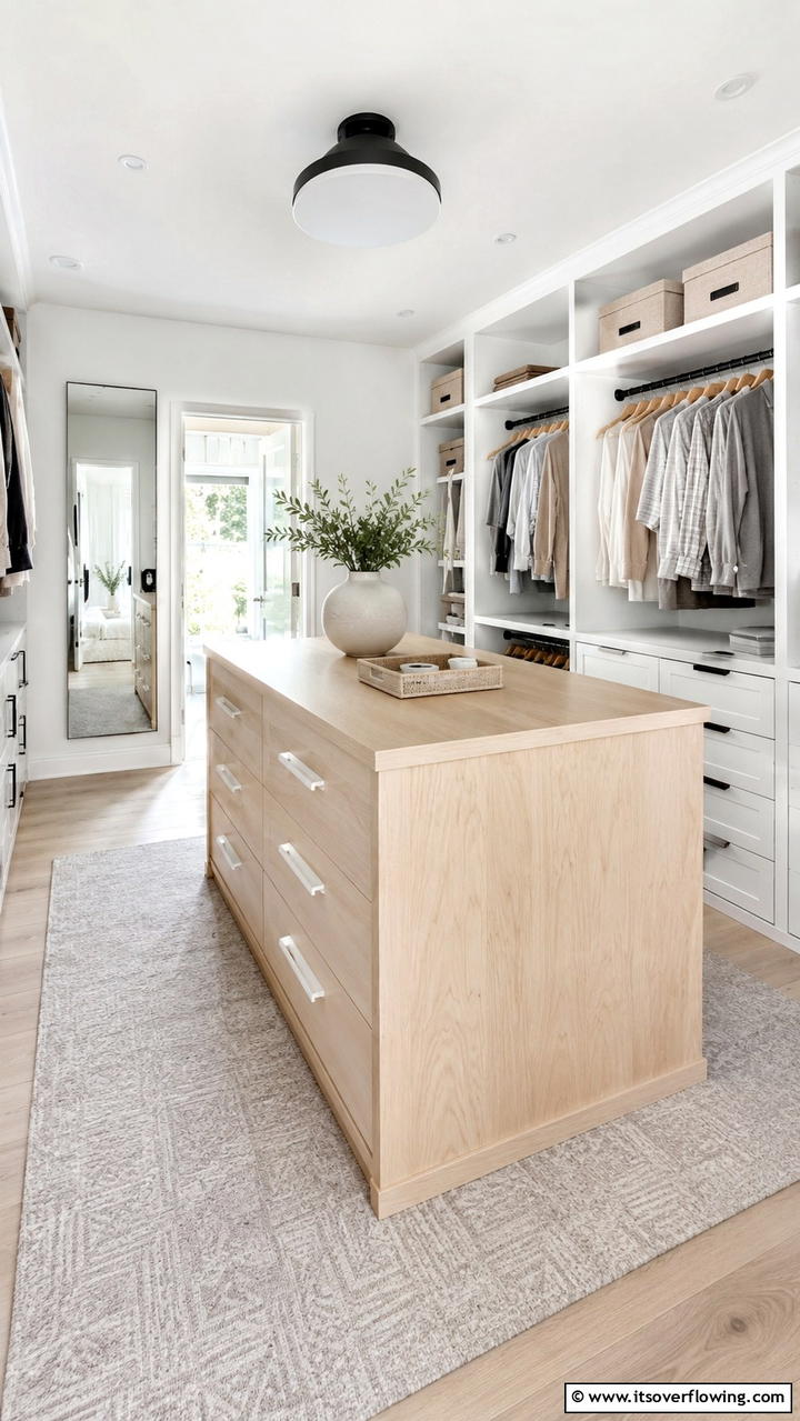 Scandinavian Closet Island - 30 Closet Island Ideas- Luxurious Walk-In Storage Solutions