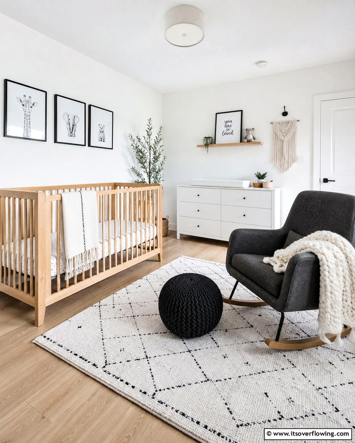 Scandinavian Inspired Design - 30 Chic Black & White Nursery Ideas for Modern Baby Rooms