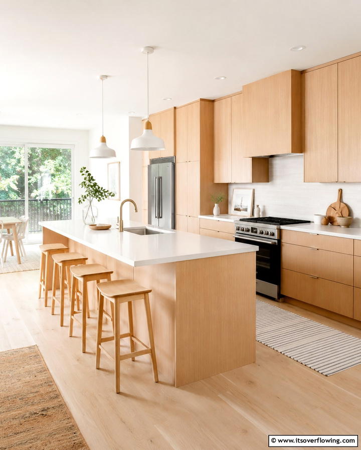Scandinavian Inspired Maple Cabinets - 25 Maple Kitchen Cabinets Ideas for a Warm Look