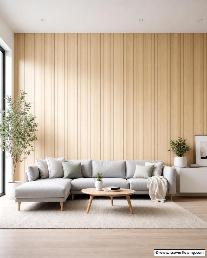 Scandinavian Inspired Wooden Wall - 25 Wood Accent Wall Ideas to Elevate Your Interior