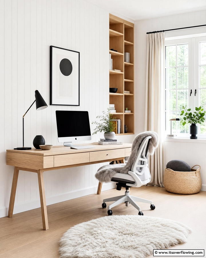 Scandinavian Minimalism - 21 Home Office Decor Ideas for Productivity and Style