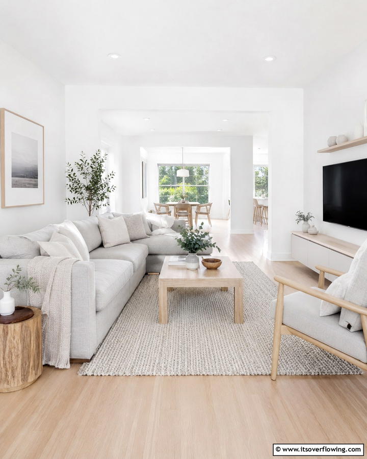 Scandinavian Monochrome - 25 Monochromatic Living Room Ideas for a Sleek Look