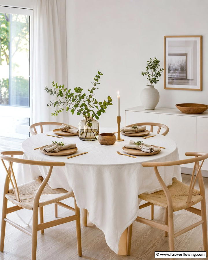 Scandinavian Simplicity - 20 Round Table Decor Ideas for Stylish Dining Spaces
