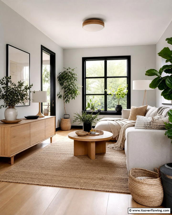 Scandinavian Simplicity - 25 Living Room With Grey Walls and Black Trim Ideas