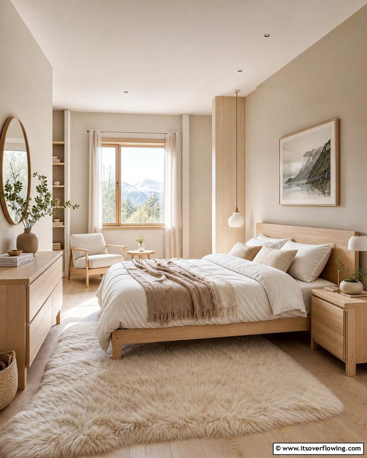 Scandinavian Simplicity - 25 Tan Bedroom Ideas for a Warm and Cozy Space