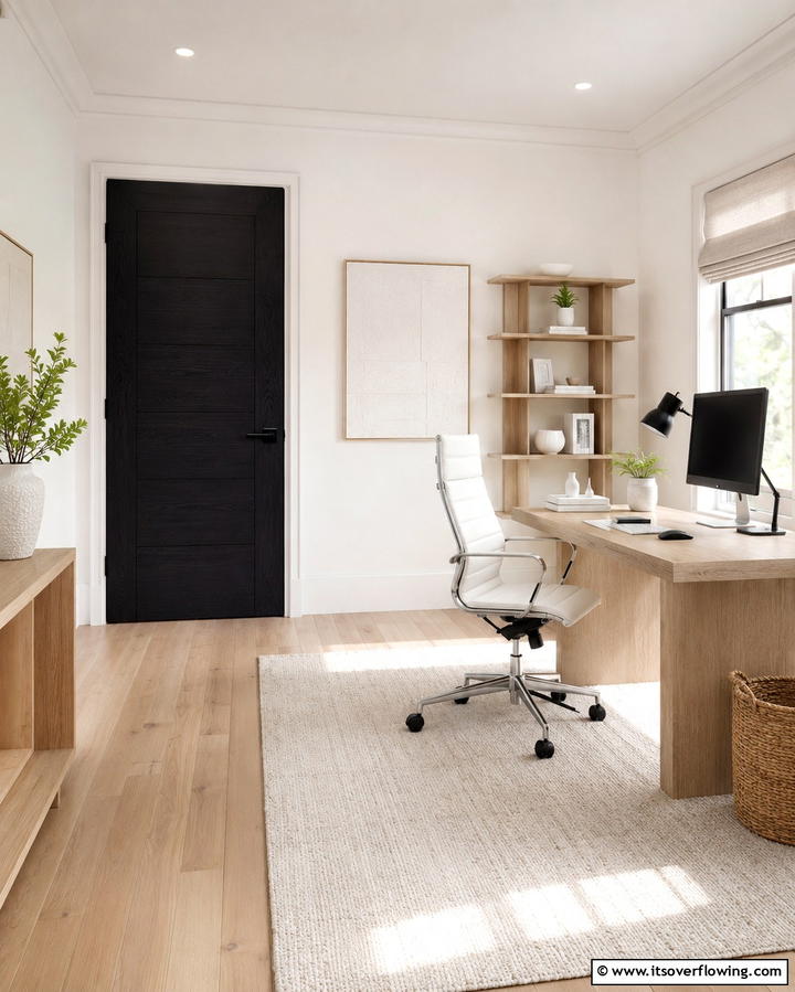 Scandinavian Simplicity - 25 White House Ideas with Black Doors for Contrast