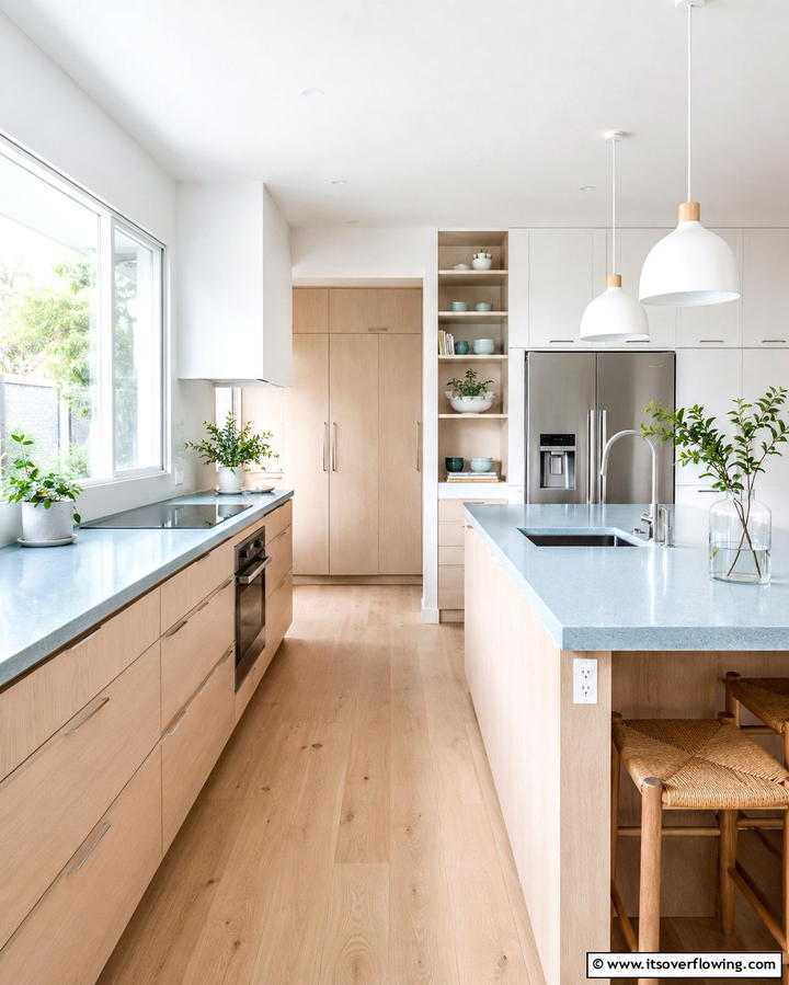 Scandinavian Simplicity - 30 Blue Countertop Kitchen Ideas for Bold Statement Spaces