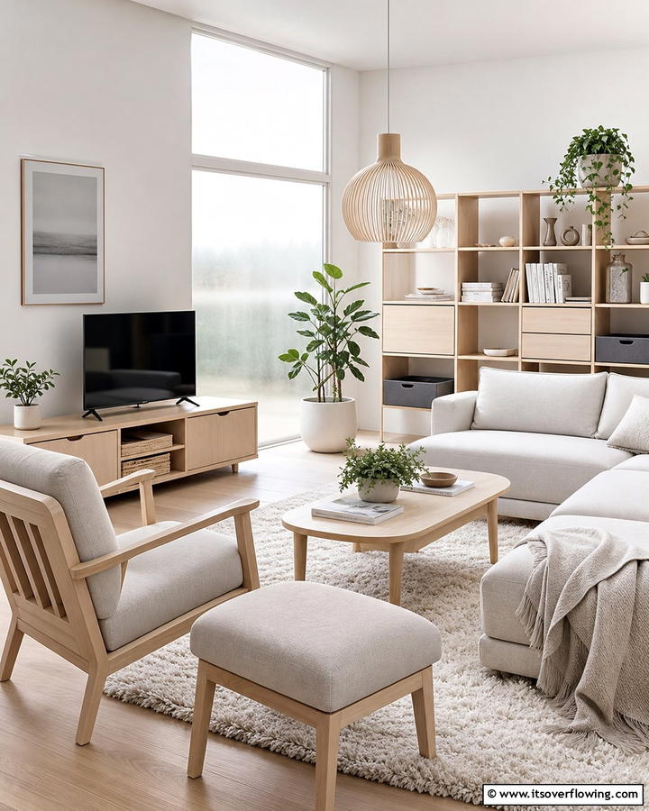 Scandinavian Simplicity - 21 Aesthetic Living Room Ideas for a Stylish & Cozy Retreat